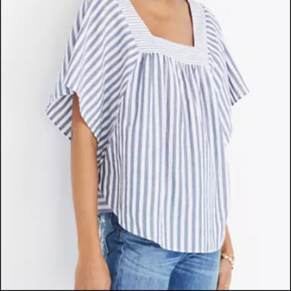 Madewell Tops - NWT MADEWELL TOP Butterfly Stripe Play Bluish Gray 2X